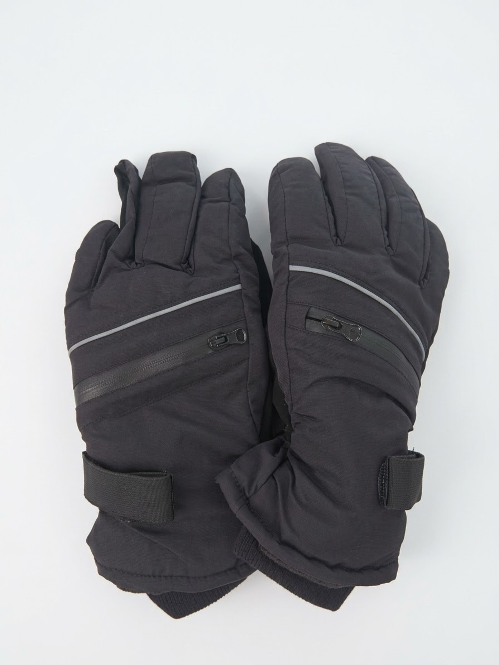 3M Thinsulate Insulated Winter Gloves Black L/XL Knit Cuff Zipper Pocket For Men